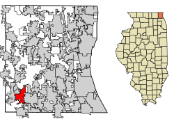 Lake County Illinois Incorporated and Unincorporated areas North Barrington Highlighted